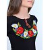 Embroidered t-shirt "Flower Necklace" black